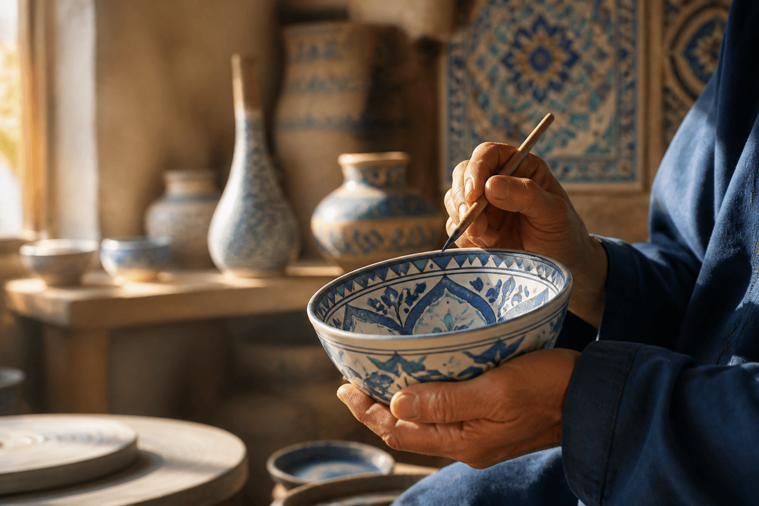 Деталь риштанской керамики